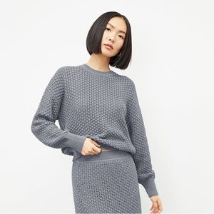 Long sleeved flint grey sweater from M.M.LaFleur. Liam sweater, NWT, 100%cotton